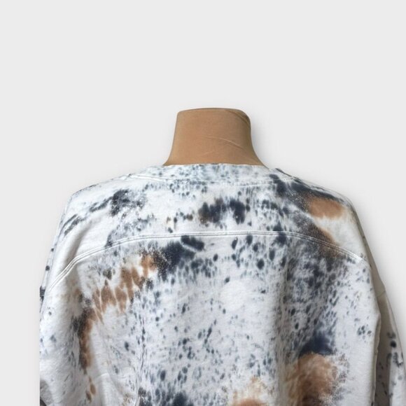 Lululemon Cropped Perfectly Oversized Crew 8 *Tie Dye Marble Dye Rust Sweatshirt - Picture 3 of 6